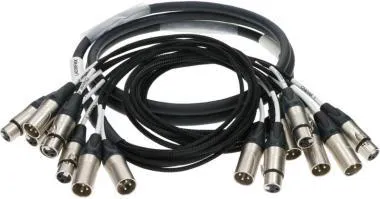 Klotz 8-cs. digitális csoportkábel - AES/EBU 4/4 XLR 3p mama/papa - 4/4 XLR 3p papa/mama - 10m