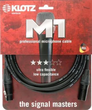 Klotz M1 pro mikrofonkábel XLR 3p mama/papa Neutrik csatlakozók - 2m