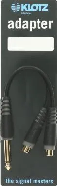 Klotz TS 6,35 mm, mono - 2x RCA aljzat Y adapter - mono - 0,2m