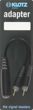 Klotz Y adaptér 6,35 mm mono - 2x RCA - 0,2m