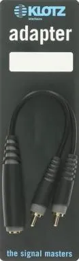 Klotz TS aljzat 6,35 mm, mono - 2x RCA Y adapter - mono - 0,2m