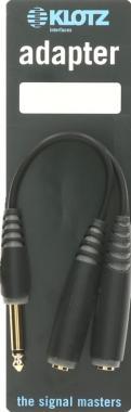 Klotz Y adaptér kabel - 2x 6,35 mm mono, 0,2m