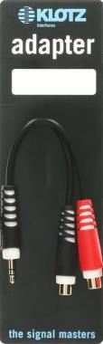 Klotz Y adaptér 3,5 mm TRS - 2x RCA, krátký - 0,2m