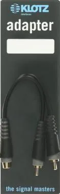 Klotz RCA aljzat - 2x RCA Y adapter - mono - 0,2m