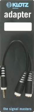 Klotz Jack-Jack kabel 3,5 mm, 2x TRS, kompaktní, 0,2m