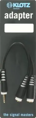 Klotz TRS 3,5 mm - 2x TRS aljzat 3,5 mm fejhallgató elosztó - kompakt - 0,2m