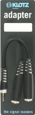 Klotz TRS 3,5 mm - 2x TRS aljzat 6,35 mm fejhallgató elosztó - kompakt - 0,2m
