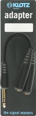Klotz Jack-Jack kabel 2x TRS 6,35 mm, kompaktní, 0,2m