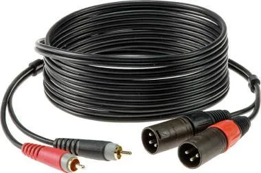 Klotz pro ikerkábel egyenes RCA és XLR papa dugókkal - 2m