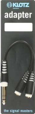 Klotz kabel Y- a Inzert, Jack-Jack, 2x TRS 3,5 mm, kompaktní, 0,2m