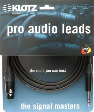 Klotz pro analóg audiokábel - szimmetrikus Neutrik XLR - szimmetrikus Jack - 2m