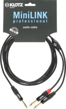 Klotz MiniLink Pro TRS 6.35 mm - 2x TS 6.35 mm Y-kábel - betét - 1.5m