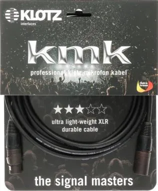 Klotz KMK mikrofonkábel - könnyű és strapabíró XLR 3p mama/papa Neutrik csatlakozók - 2m