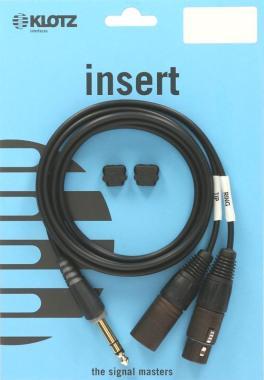 Klotz Y kabel TRS 6,35 mm na 2 x XLR 3p, 3m