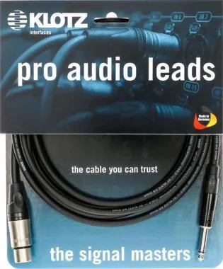 Klotz pro analóg audiokábel - aszimmetrikus Klotz XLR-rel aszimmetrikus jack dugóhoz - 3m