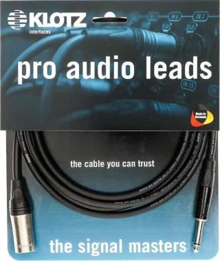 Klotz pro analóg audiokábel - aKlotz szimmetrikus XLR papa - aszimmetrikus jack dugóhoz - 3m