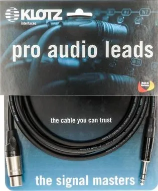 Klotz pro analóg audiokábel - szimmetrikus, Klotz XLR-rel szimmetrikus jack dugóhoz - 2m
