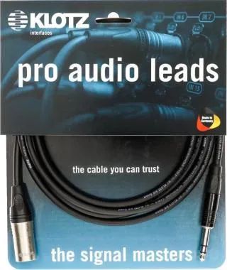 Klotz pro analóg audiokábel - Klotz szimmetrikus XLR papa - szimmetrikus jack dugóhoz - 2m