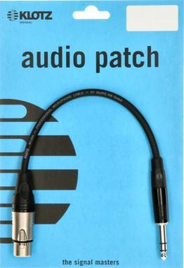 Klotz kabel - symetrický, XLR na jack, 0,3m