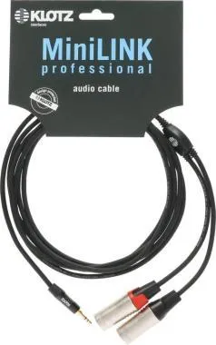 Klotz MiniLink Pro TRS 3,5 mm - 2x XLR papa Y-kábel - 3m