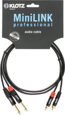 Klotz kabel Jack-RCA, zlacené konektory, 3m