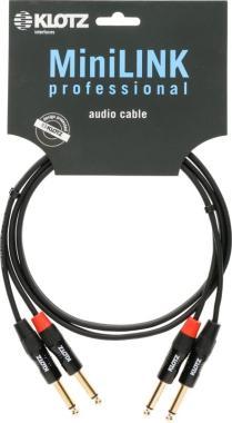 Klotz MiniLink Pro stereo kabel, zlaté jack konektory, 3m