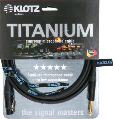 Klotz TITANIUM StarQuad analogový audio kabel Neutrik XLR samice - symetrický Jack - 7,5m