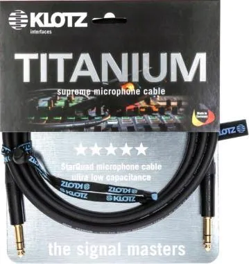 Klotz TITANIUM StarQuad analóg audiokábel Neutrik szimmetrikus fémcsatlakozókkal - 7,5m