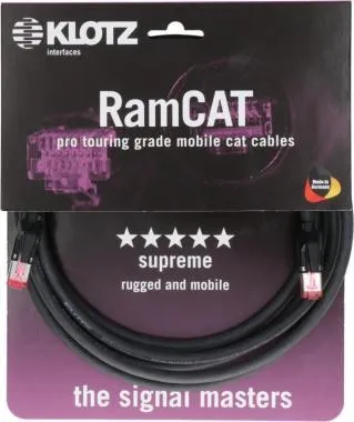 Klotz flexibilis, dupla árnyékolt RamCAT hálózati kábel AWG24 CAT5e / RJ45 - RJ45 - 1m
