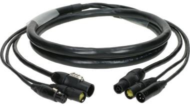 Klotz hybridní kabel etherCON + XLR 3p + powerCON TRUE1 - IP65 - 60m