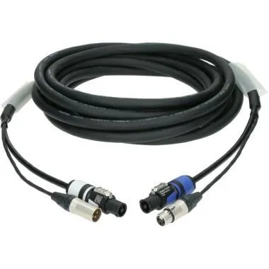 Klotz DMX és táp 3G2.5 hibrid kábel XLR 3p + powerCON - 10m
