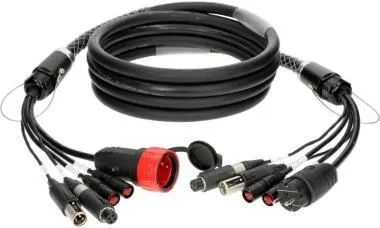 Klotz hibrid kábel 2 x etherCON + 2 x convertCON + Schuko - SBG húzáscsökkentő - 30m