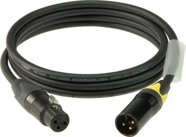 Klotz M2 mikrofonkábel színkódolással XLR 3p mama/papa fekete Neutrik csatlakozók - 10m
