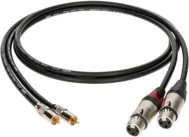 Klotz high-end RCA kábel egyenes RCA és XLR dugókkal - 5m