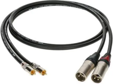 Klotz high-end RCA kábel egyenes RCA és XLR dugókkal - 5m