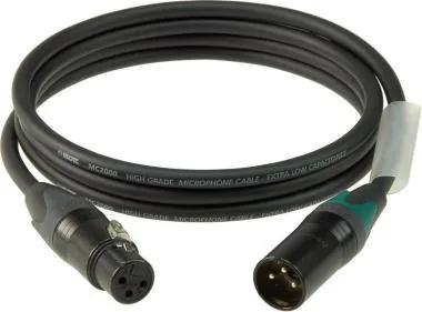 Klotz M2 mikrofonkábel színkódolással XLR 3p mama/papa fekete Neutrik csatlakozók - 5m