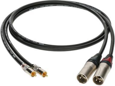 Klotz kabel XLR-RCA, 10m, vysoká kvalita, přímé konektory