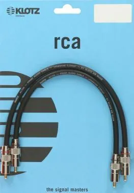 Klotz high-end RCA kábel tömör króm RCA dugókkal és aranyozott érintkezőkkel - 1,5m