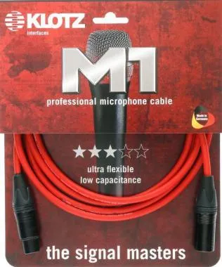 Klotz M1 pro mikrofon kábel XLR 3p mama/papa fekete Neutrik csatlakozók - 10m