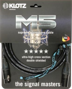 Klotz M5 mikrofonní kabel, dvojité stínění, Neutrik XLR, 3m