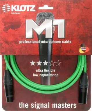Klotz M1 pro mikrofonkábel XLR 3p mama/papa fekete Neutrik csatlakozók - 7,5m