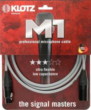 Klotz M1 pro mikrofonkábel XLR 3p mama/papa fekete Neutrik csatlakozók - 15m