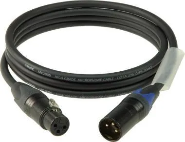 Klotz M2 mikrofonkábel színkódolással XLR 3p mama/papa fekete Neutrik csatlakozók - 15m