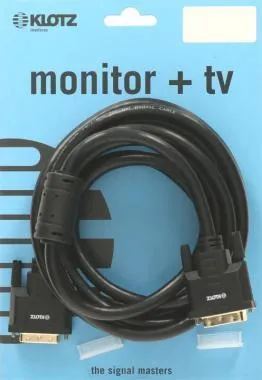 Klotz Könnyű DVI-D monitor kábel aranyozott érintkezőkkel - 2m