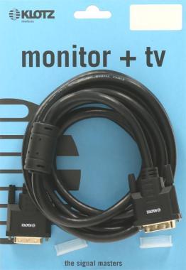 Klotz DVI-D monitorový kabel, pozlacené konektory, 3m