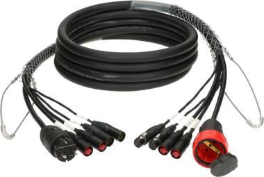 Klotz IM hybridní kabel CAT5e, DMX, napájení, 2 x etherCON, 2 x XLR 5p, Schuko - 50m
