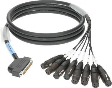 Klotz LAWO D-Sub 37p papa, pipa - 8 x XLR 3p mama 8 csatornás analóg loom - IN - szimmetrikus - 5m