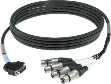 Klotz D-Sub kabel 4 x XLR 3p, 4 kanály, digitální, 2m