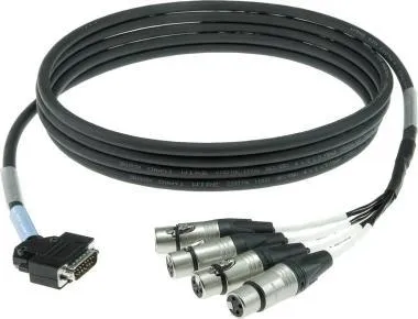 Klotz LAWO D-Sub 15p papa, pipa - 4 x XLR 3p mama 4 csatornás digitális loom - IN - 3m