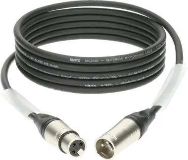 Klotz M2 mikrofonkábel nagy kiszerelésben (10 db) XLR 3p mama/papa Klotz csatlakozók - 2m
